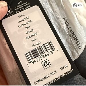 Karl Lagerfeld Black and Cream Iconic Wallet